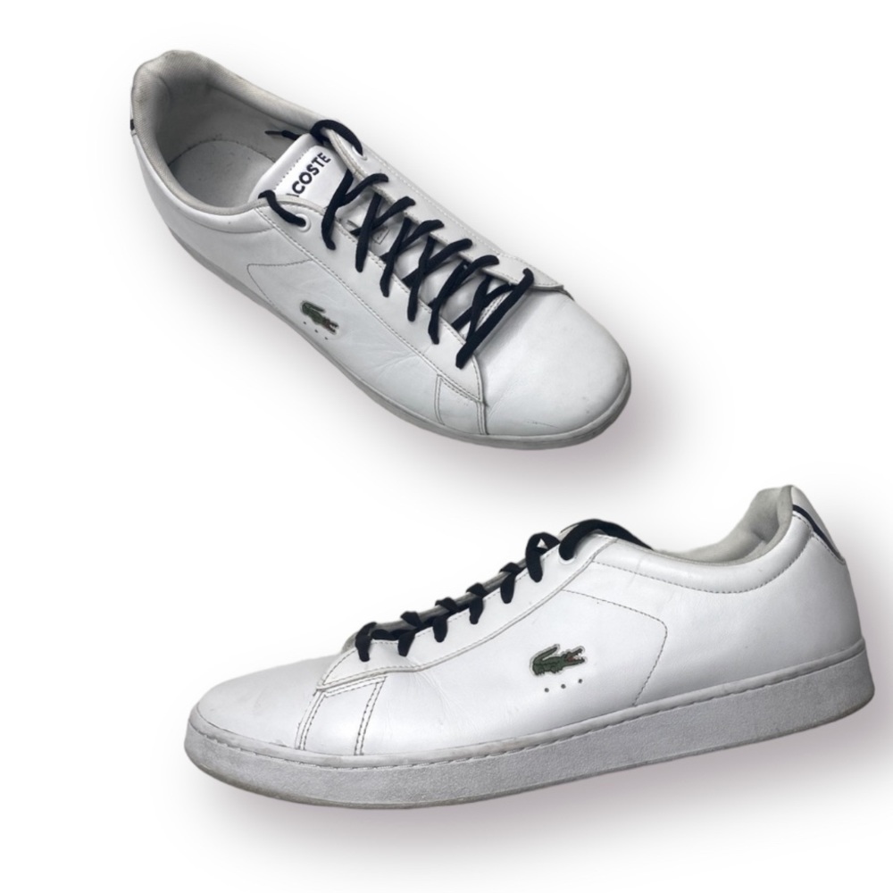 Lacoste Carnaby EVO BL White Navy Sneakers Size 15